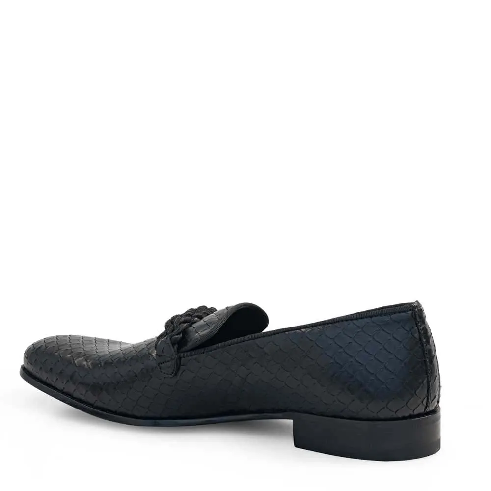 Mezlan Embossed Braid Loafer Black (20757) sold by Alberto Nardoni product image thumbnail 2