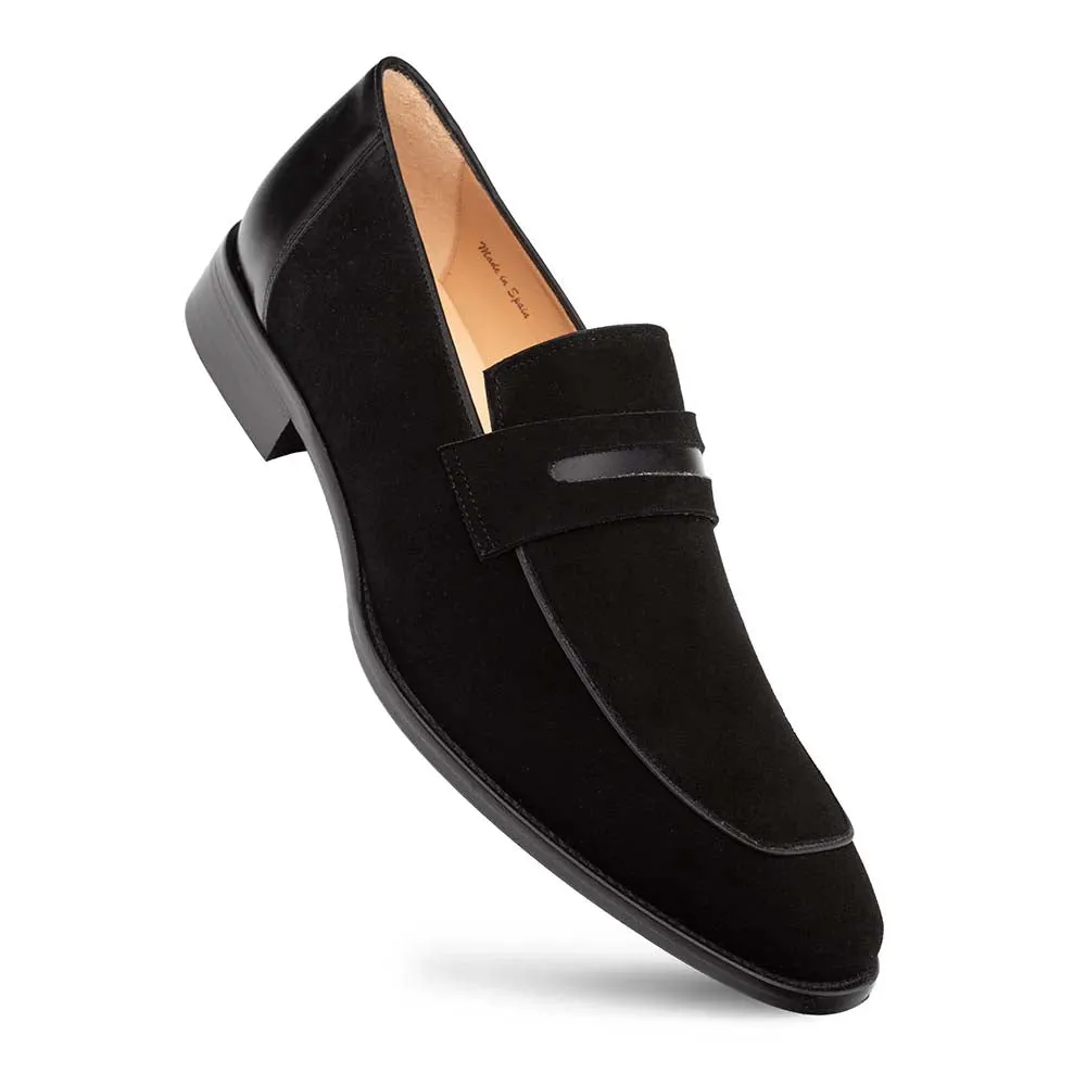 Mezlan Galeno Suede Penny Loafer Black (21247) sold by Alberto Nardoni product image thumbnail 2