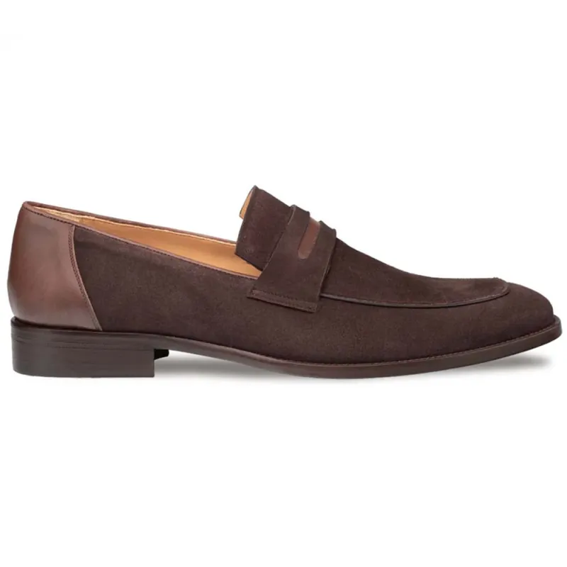 Mezlan Galeno Suede Penny Loafer Brown (21247) sold by Alberto Nardoni