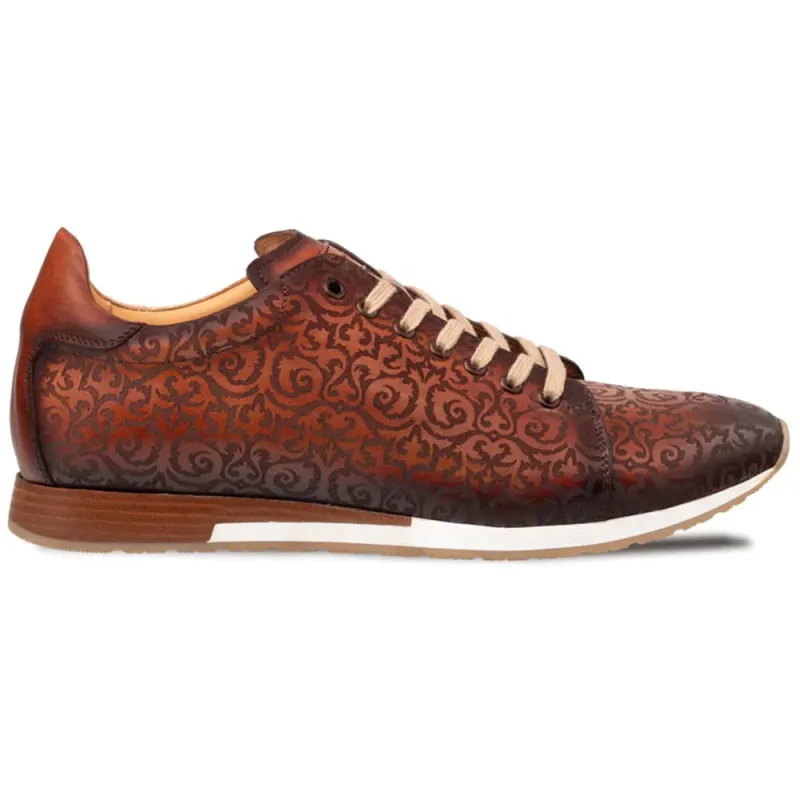 Mezlan Portico Laser-Print Sneaker Cognac / Rust (21577) sold by Alberto Nardoni