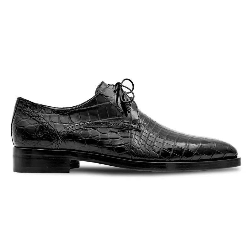Mezlan Dandy Alligator Lace-Up Black (EX4967-J) sold by Alberto Nardoni