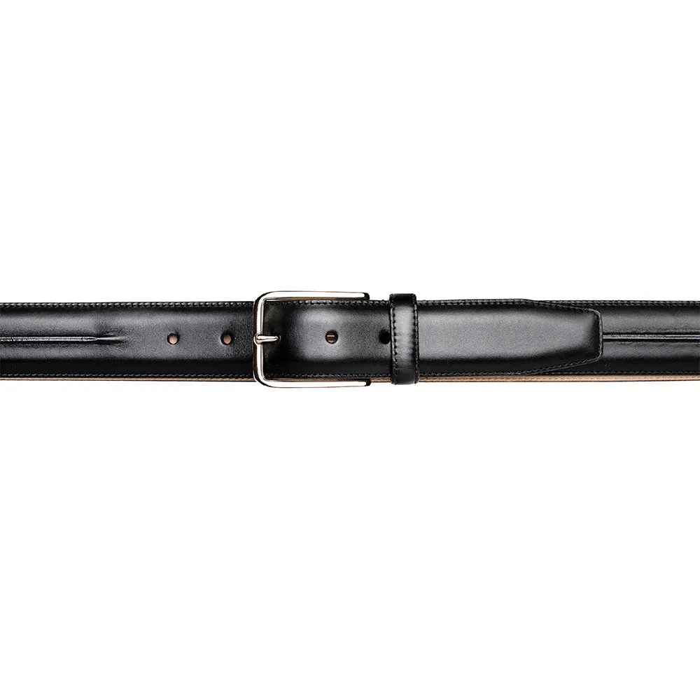 Mezlan Center-Piped Calfskin Belt Black sold by Alberto Nardoni product image thumbnail 3