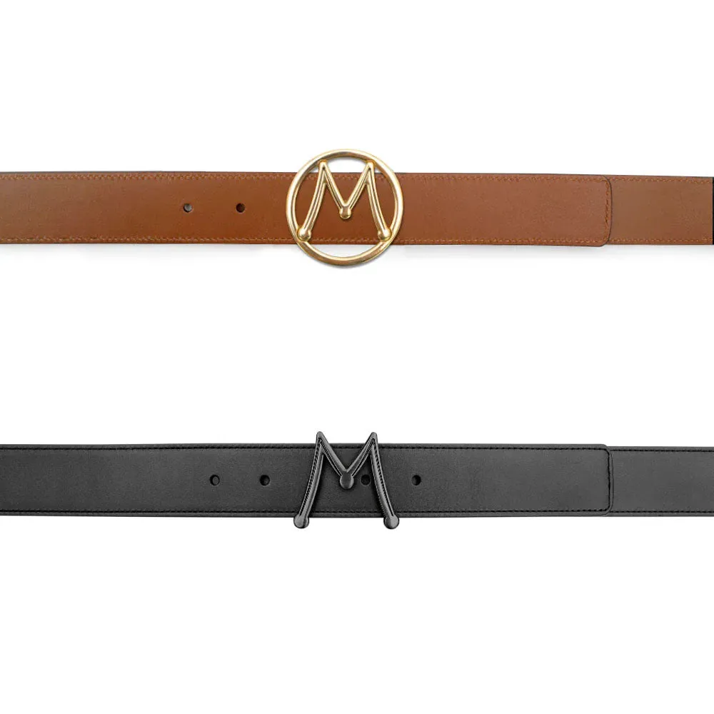 Mezlan Reversible Strap & Interchangeable Buckle Calfskin Belt (AO11534) sold by Alberto Nardoni product image thumbnail 3