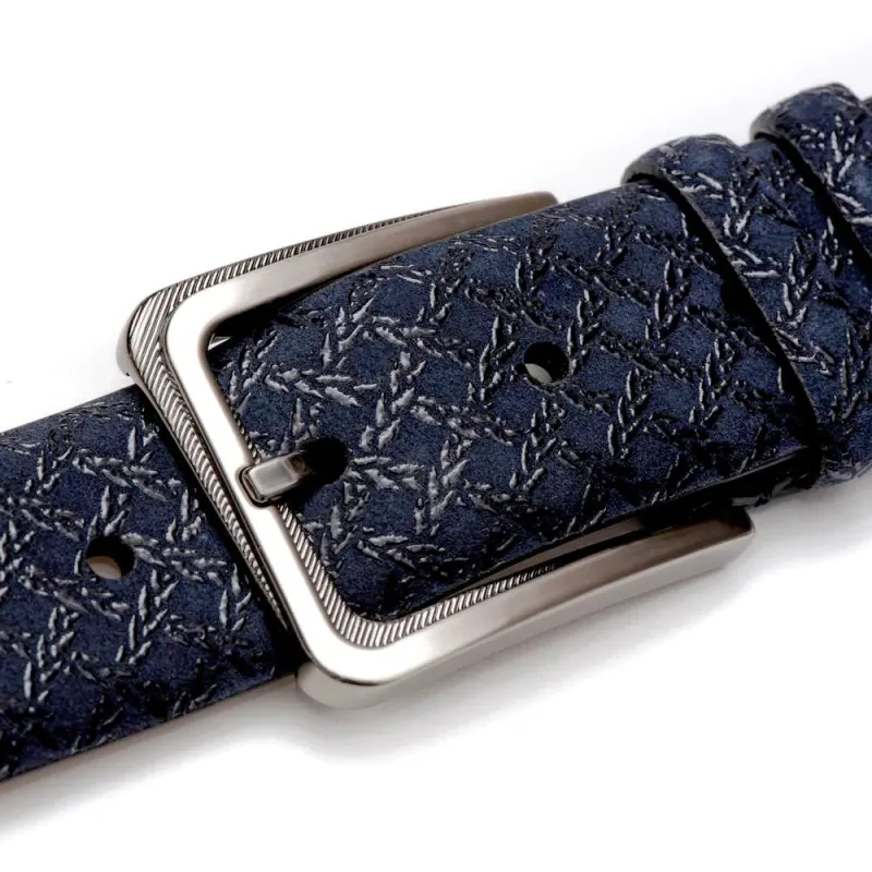 Mezlan Fashion Belt Blue made by Mezlan