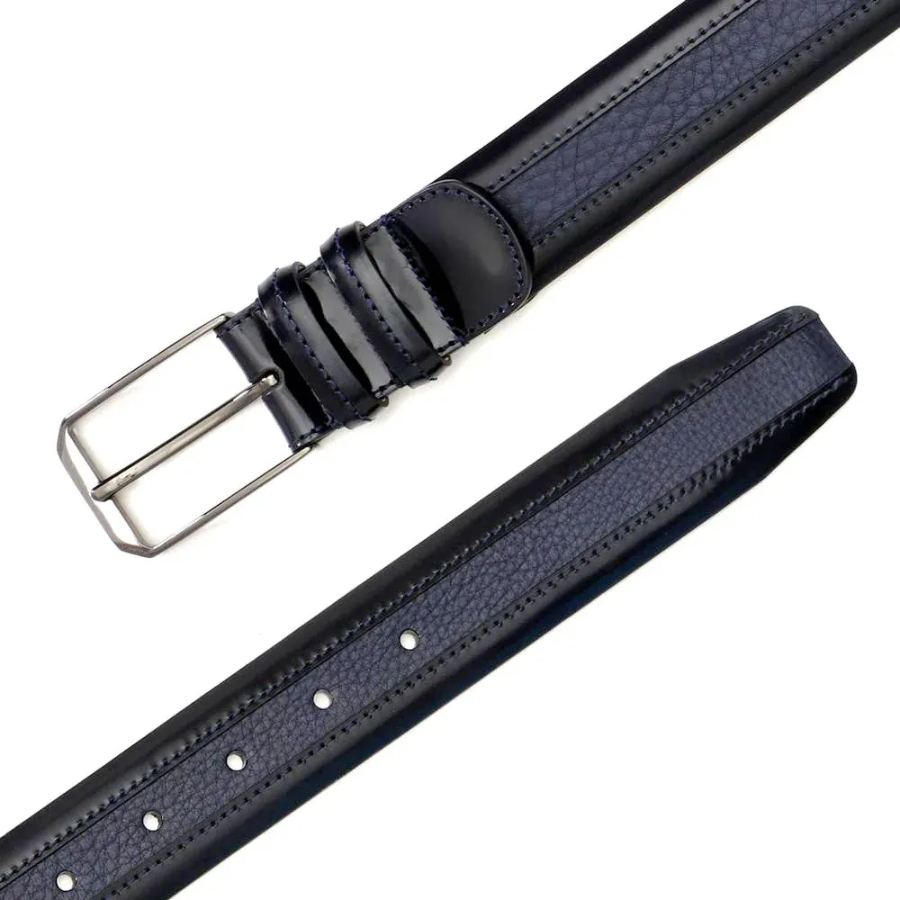 Mezlan Leather & Deerskin Belt Blue (AO11113) sold by Alberto Nardoni product image thumbnail 2