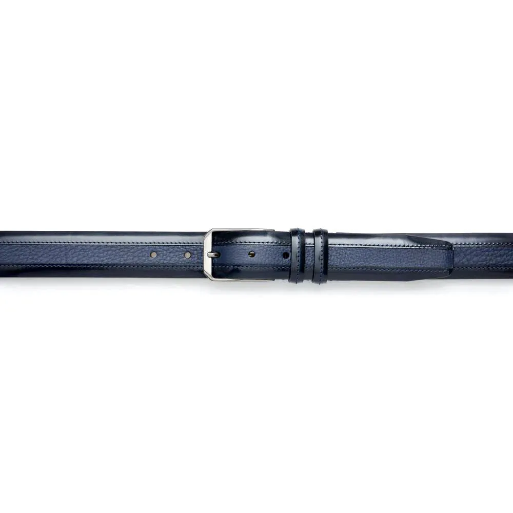 Mezlan Leather & Deerskin Belt Blue (AO11113) sold by Alberto Nardoni product image thumbnail 3