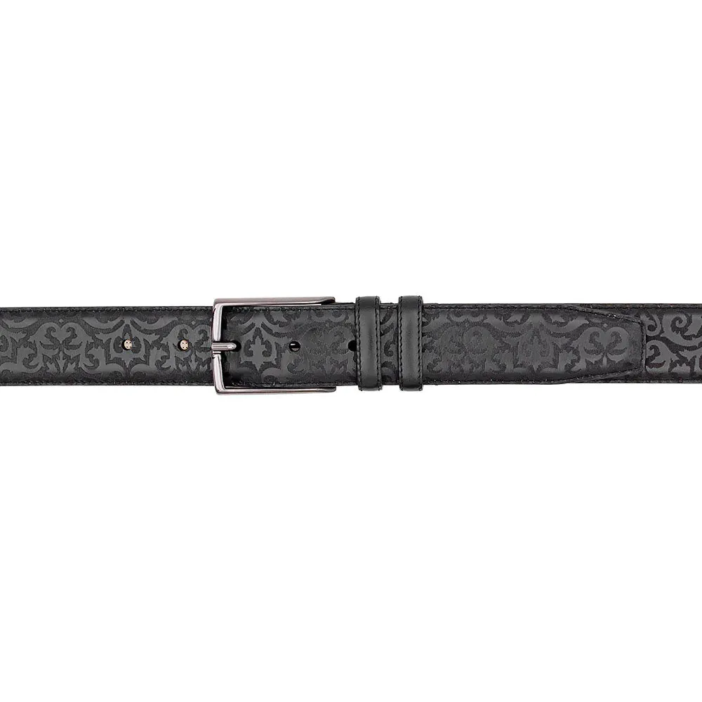 Mezlan Laser Print Calfskin Belt Black sold by Alberto Nardoni product image thumbnail 3