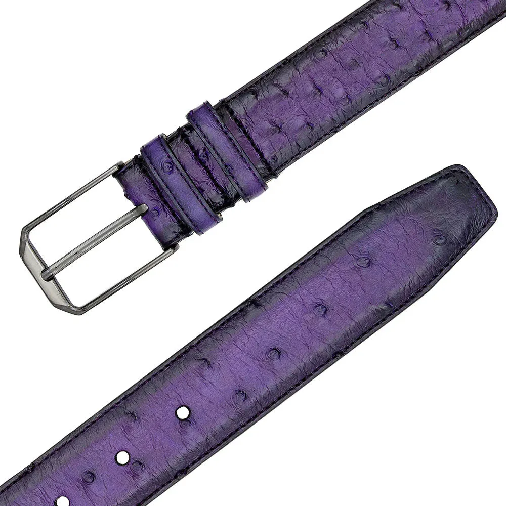 Mezlan Ostrich Skin Belt Purple (AO11678) sold by Alberto Nardoni product image thumbnail 2