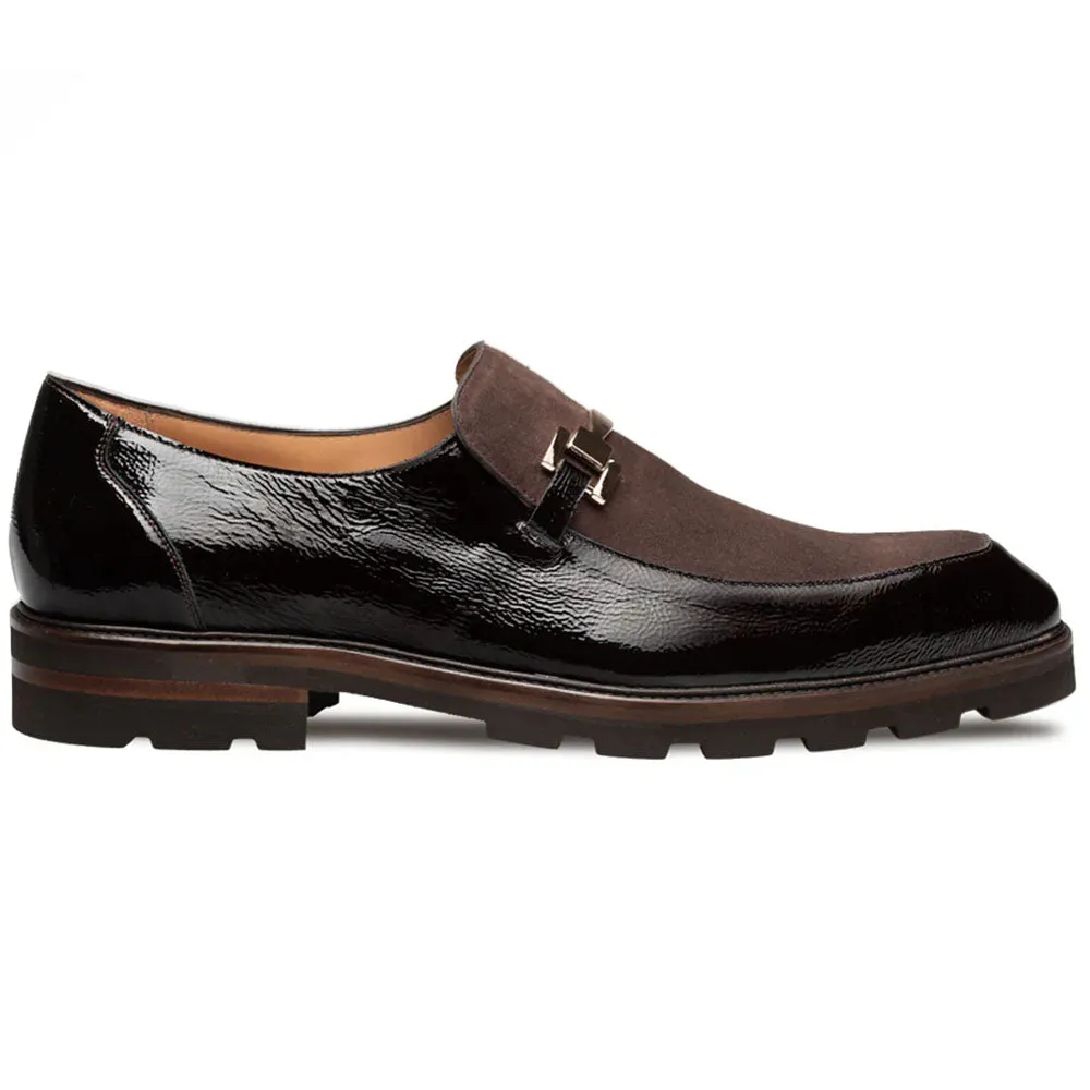 Mezlan Valone Hi-Shine & Suede Lug Slip-On Brown (21763) sold by Alberto Nardoni