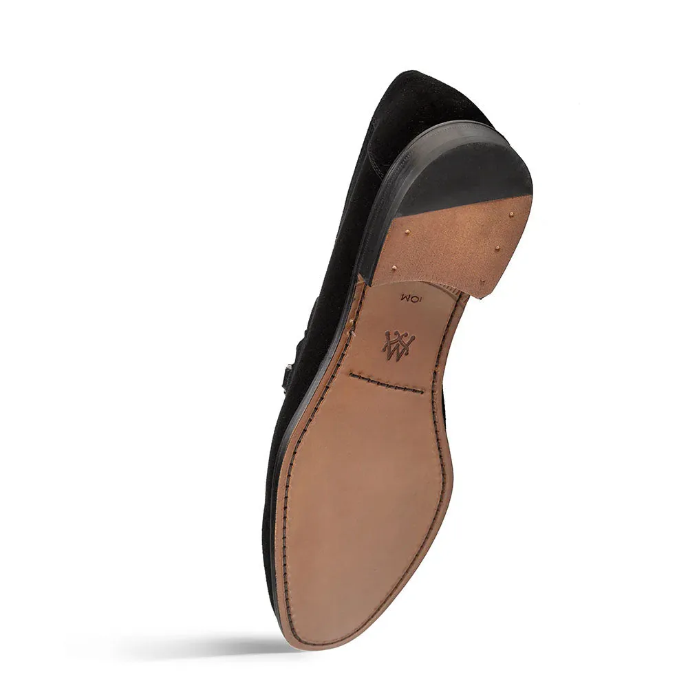 Mezlan Bracco Suede Ornament Loafer Black (21735) sold by Alberto Nardoni product image thumbnail 3