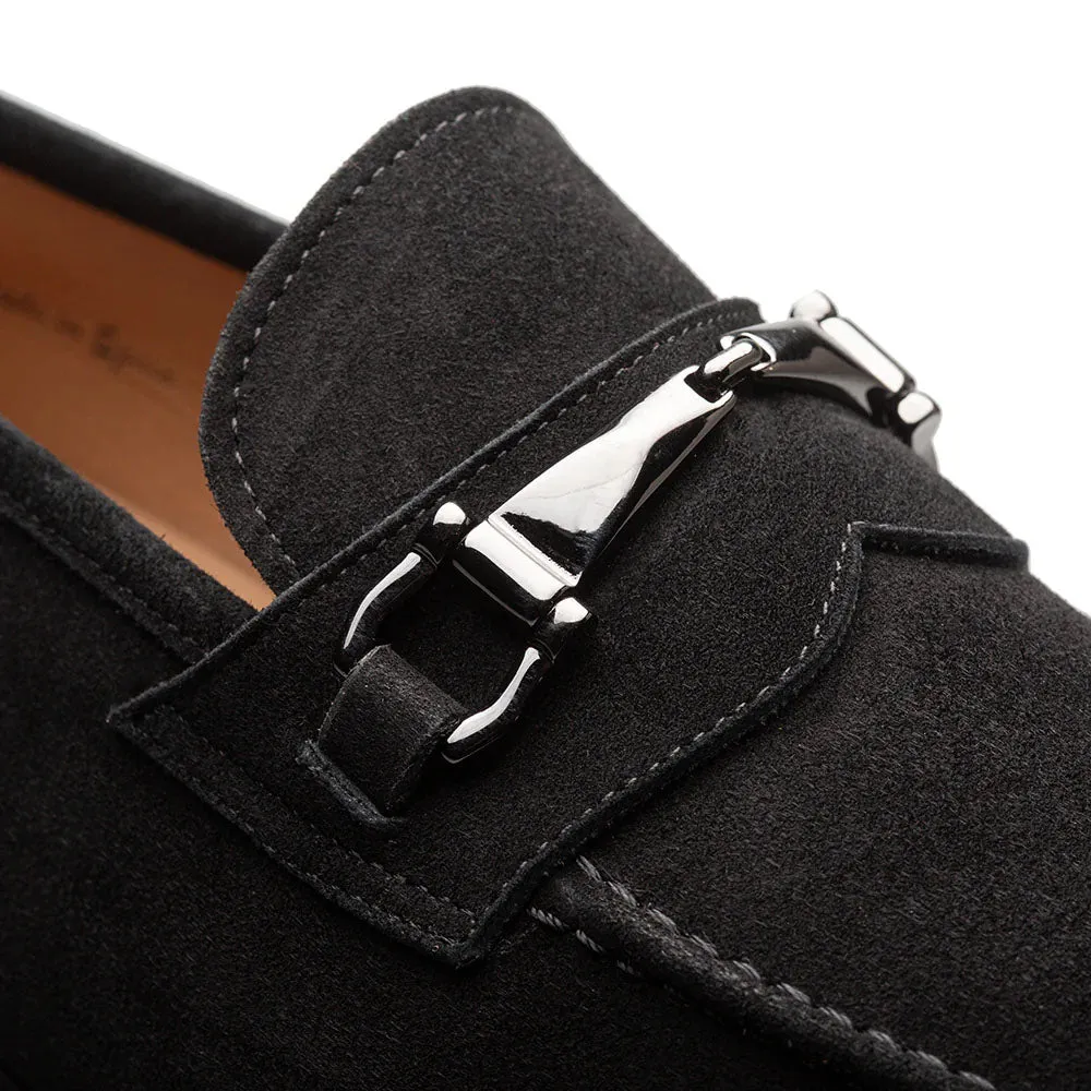 Mezlan Bracco Suede Ornament Loafer Black (21735) sold by Alberto Nardoni product image thumbnail 4