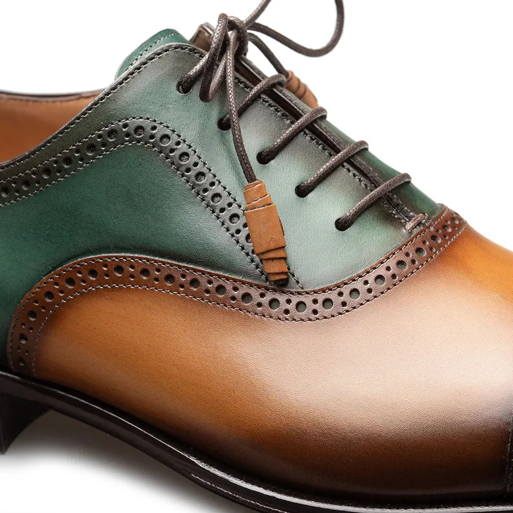 Mezlan Galante Tri-Tone Cap Toe Oxford Brown / Multi (21693) sold by Alberto Nardoni product image thumbnail 4