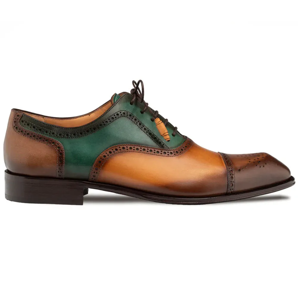 Mezlan Galante Tri-Tone Cap Toe Oxford Brown / Multi (21693) sold by Alberto Nardoni