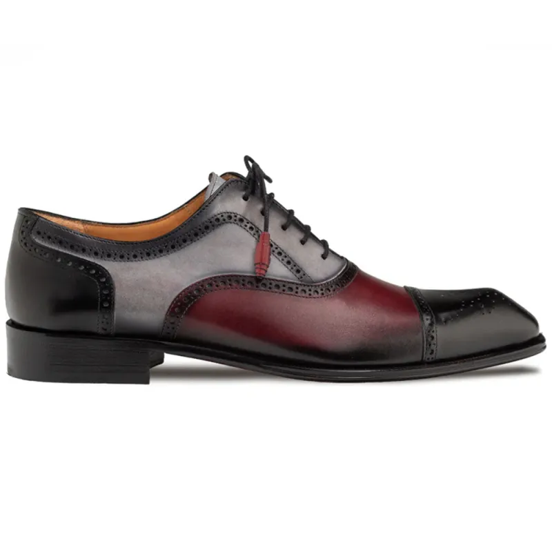 Mezlan Galante Tri-Tone Cap Toe Oxford Black / Multi (21693) sold by Alberto Nardoni