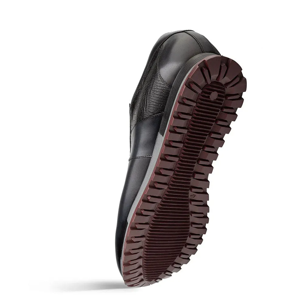 Mezlan Greenwich Calf / Lizard Sneaker Black (50188-L) sold by Alberto Nardoni product image thumbnail 3