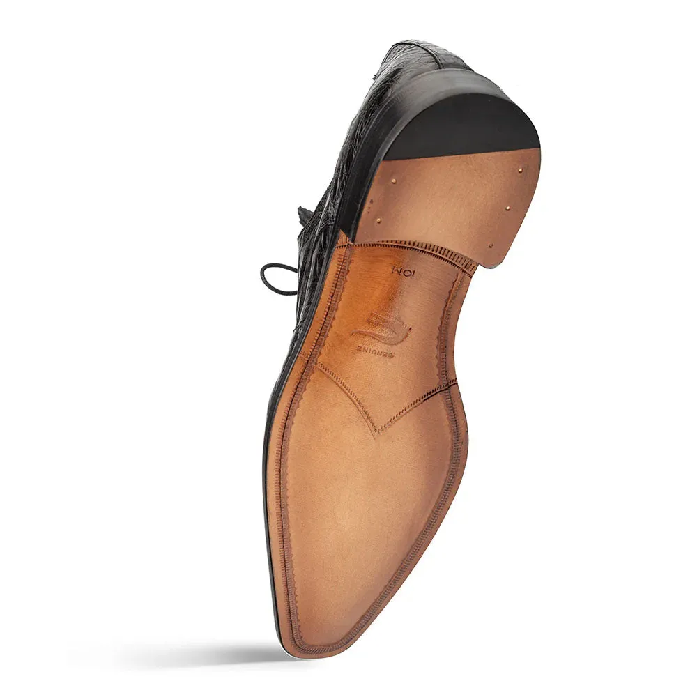 Mezlan Riverside Crocodile Lace-Up Derby Black (50180-F) sold by Alberto Nardoni product image thumbnail 3