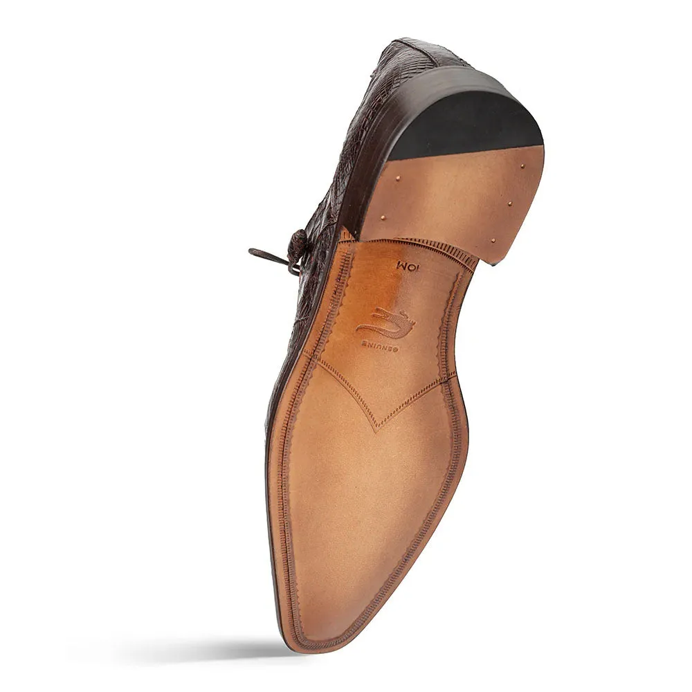 Mezlan Riverside Crocodile Lace-Up Derby Brown (50180-F) sold by Alberto Nardoni product image thumbnail 3