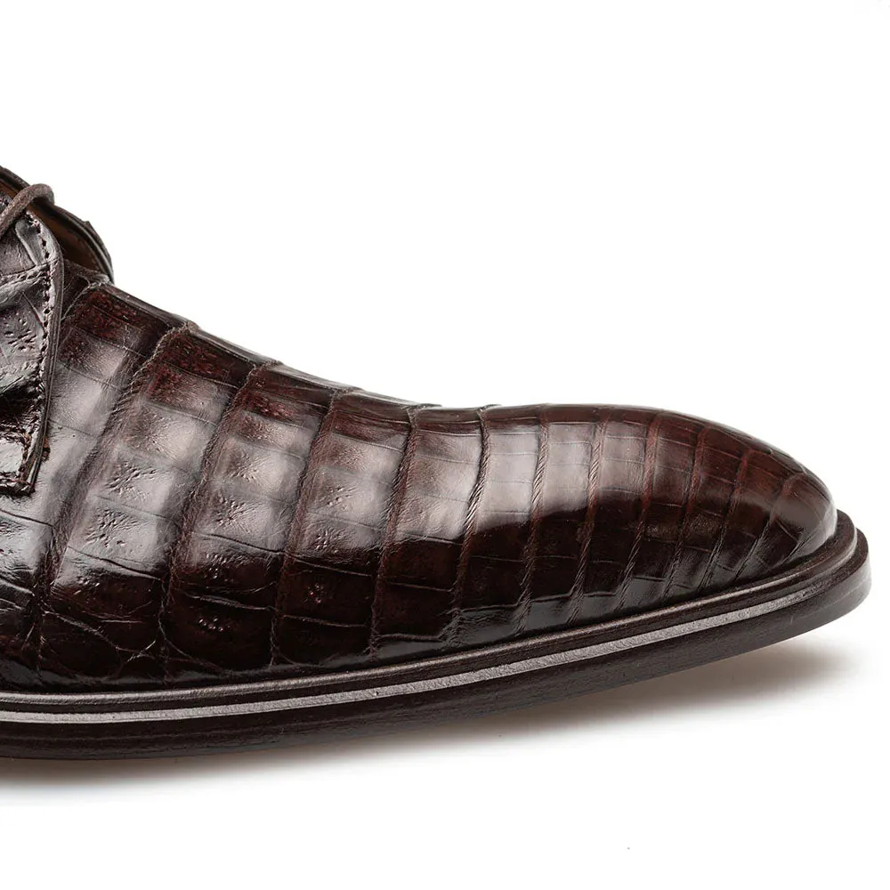 Mezlan Riverside Crocodile Lace-Up Derby Brown (50180-F) sold by Alberto Nardoni product image thumbnail 4