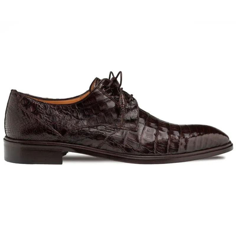 Mezlan Riverside Crocodile Lace-Up Derby Brown (50180-F) sold by Alberto Nardoni