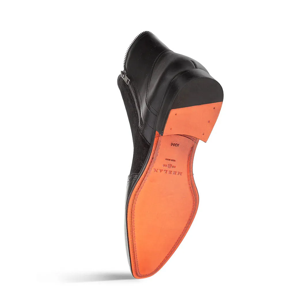 Mezlan Camilleri Calf / Suede Zip Boot Black (21343) sold by Alberto Nardoni product image thumbnail 3