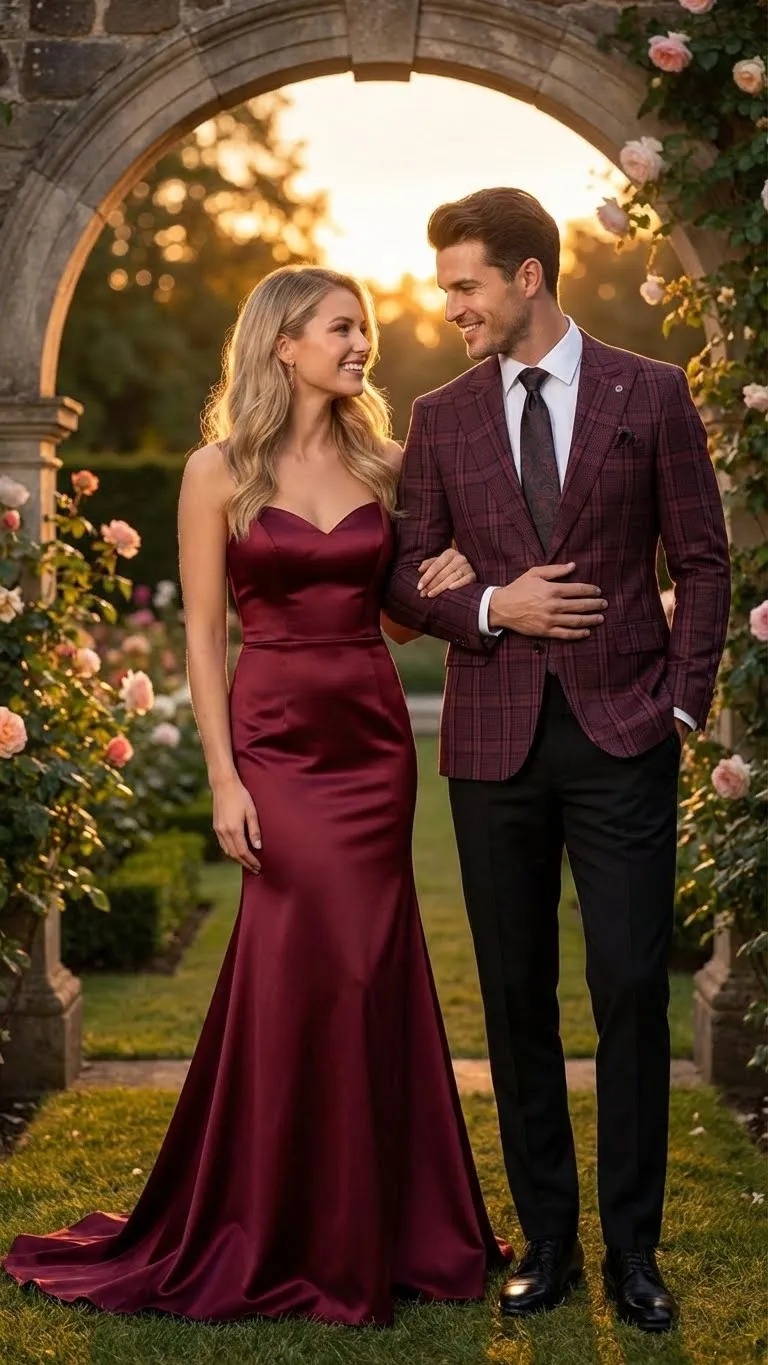 Mens Burgundy Check Blazer Windowpane Plaid blazer in Maroon Wine Color sold by Alberto Nardoni product image thumbnail 2