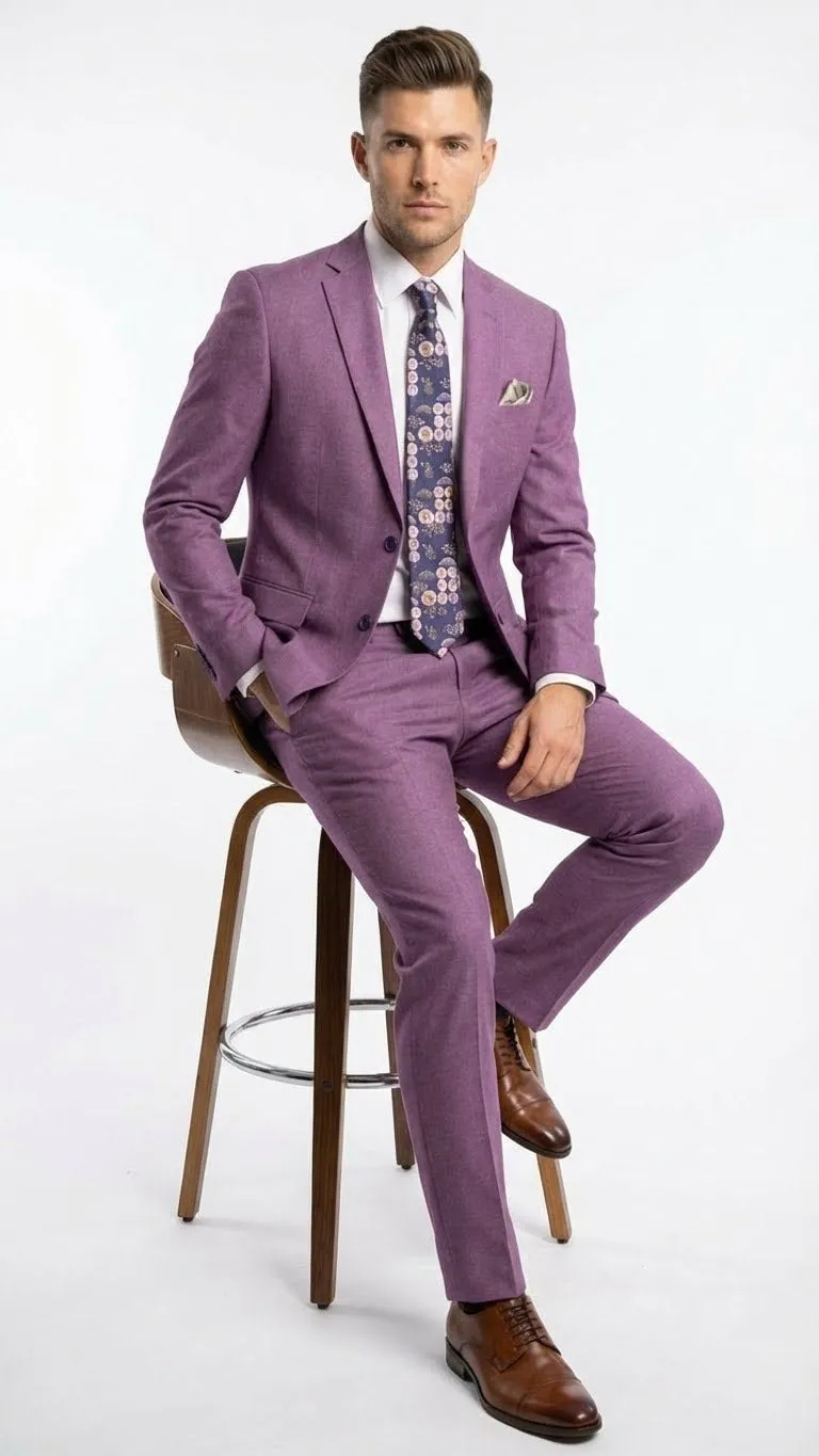 Mens Light Purple Suit Blazer and Suit Jacket Mauve Formal Wedding & Party Wear Coat for Business Prom and Church sold by Alberto Nardoni product image thumbnail 4