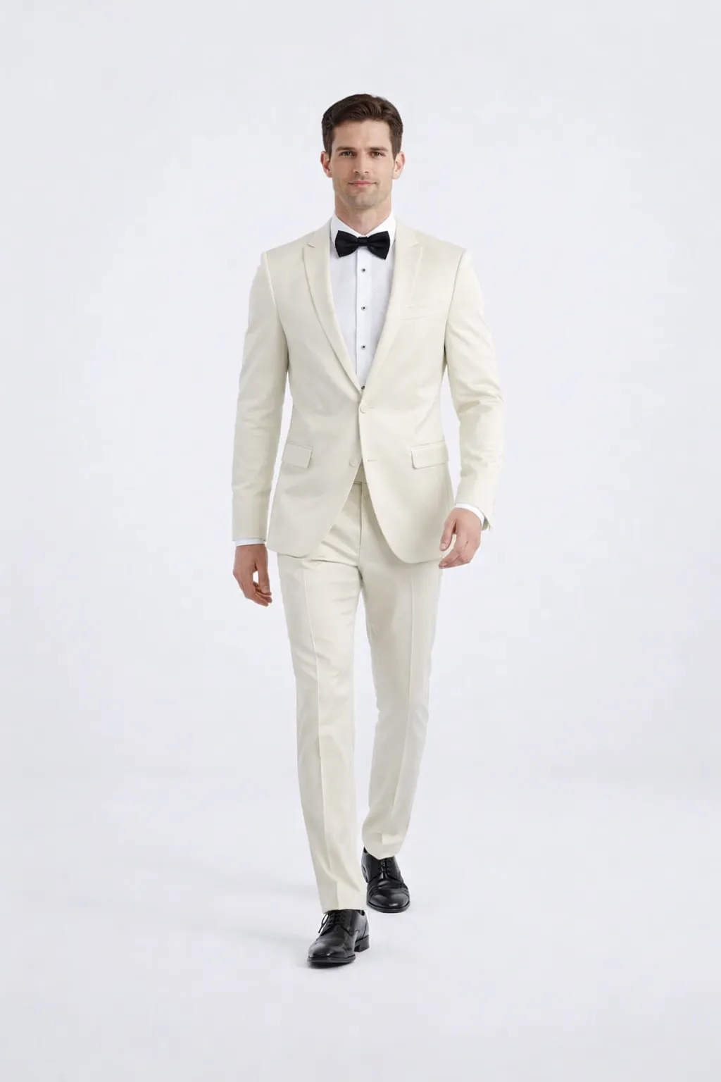 Ivory Peak Lapel Slim Fit Tuxedo for Weddings, Prom & Formal Events sold by Alberto Nardoni product image thumbnail 4