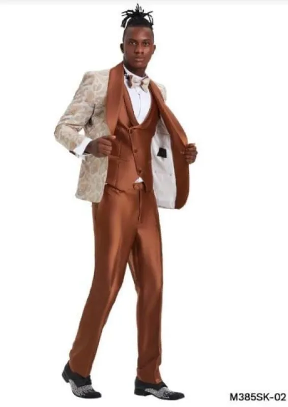 Dark Brown Tuxedo - Brown Wedding Suit sold by Alberto Nardoni