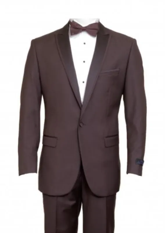 Dark Brown Tuxedo - Brown Wedding Suit made by Alberto Nardoni