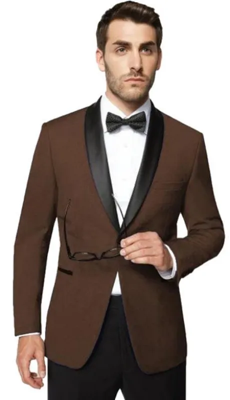 Dark Brown Tuxedo - Brown Wedding Suit sold by Alberto Nardoni