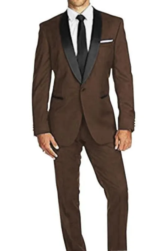 Dark Brown Tuxedo - Brown Wedding Suit sold by Alberto Nardoni