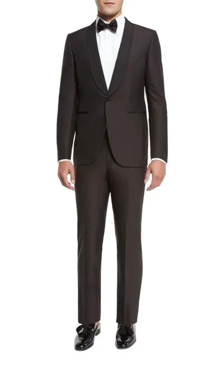 Dark Brown Tuxedo - Brown Wedding Suit sold by Alberto Nardoni