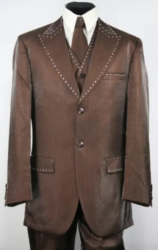 Dark Brown Tuxedo - Brown Wedding Suit sold by Alberto Nardoni