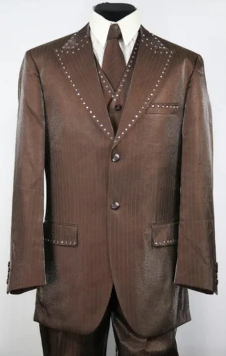 Dark Brown Tuxedo - Brown Wedding Suit sold by Alberto Nardoni