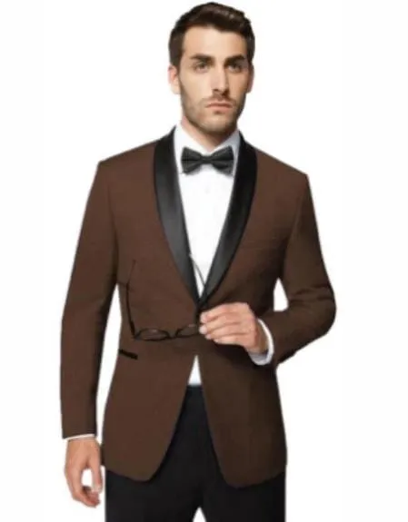 Dark Brown Tuxedo - Brown Wedding Suit sold by Alberto Nardoni