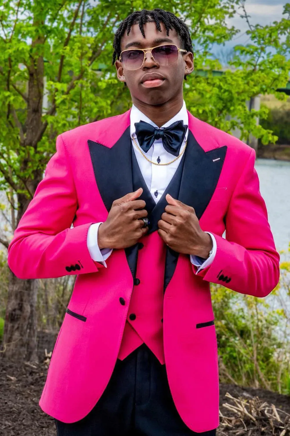 Black And Pink Suit sold by Alberto Nardoni