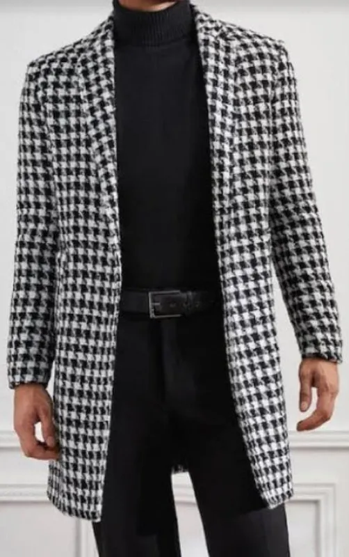 Mens Plaid Overcoat - Peacoat - Plaid Topcoats sold by Alberto Nardoni