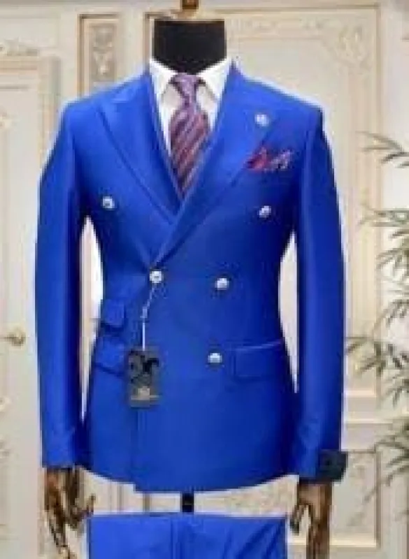 Blue Double Breasted Suit made by Alberto Nardoni