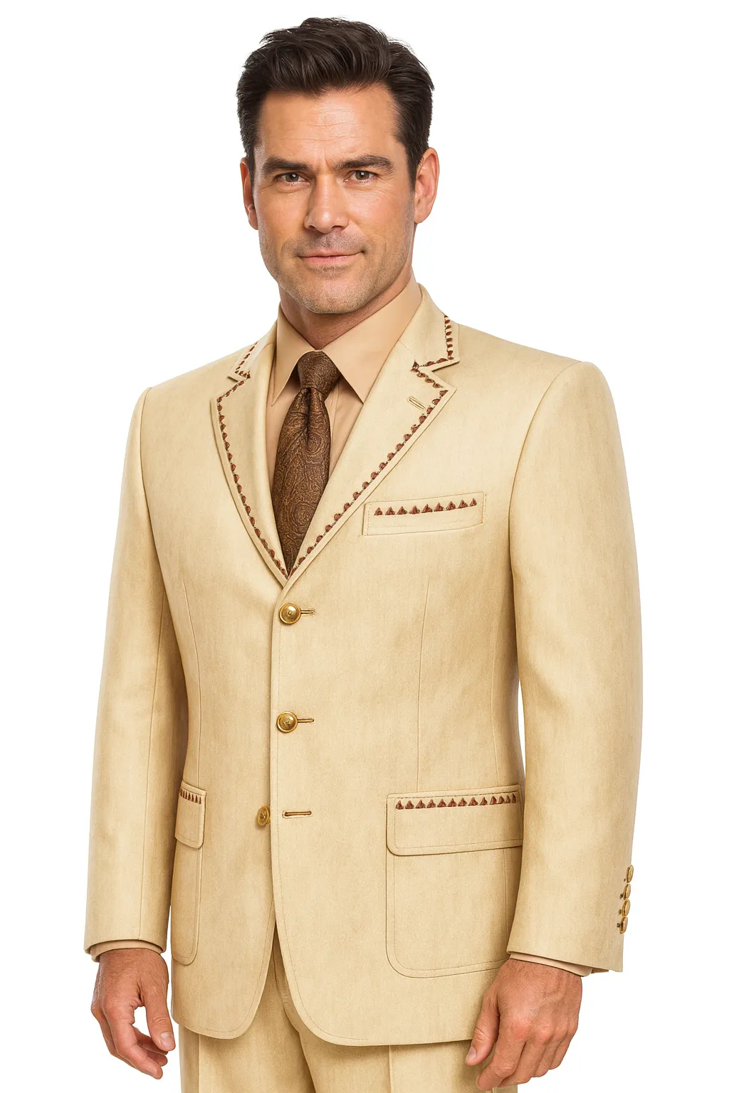 Champagne Groomsmen Suits sold by Alberto Nardoni product image thumbnail 5