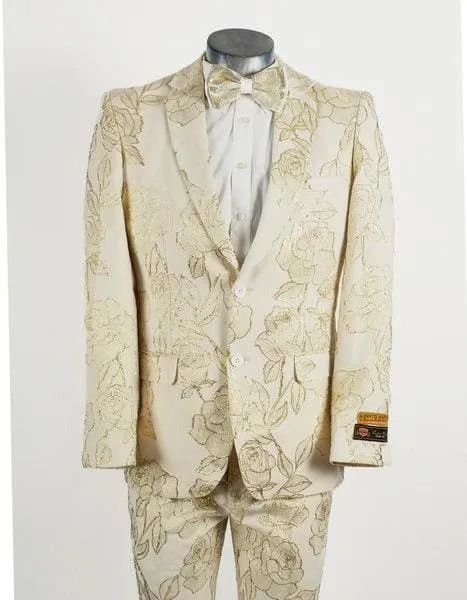 Cream Colored Suit - Cream Groomsmen Suit sold by Alberto Nardoni