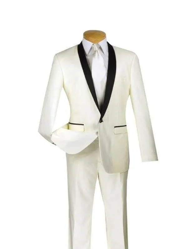 Cream Colour Suit - Cream Colored Suit - Cream Groomsmen Suit sold by Alberto Nardoni