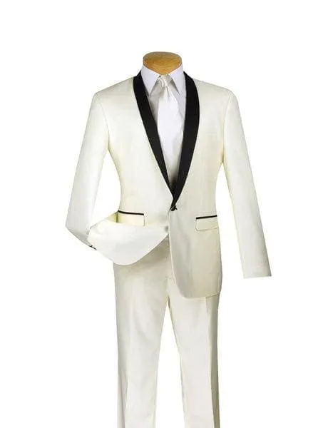 Cream Colour Suit - Cream Colored Suit - Cream Groomsmen Suit sold by Alberto Nardoni