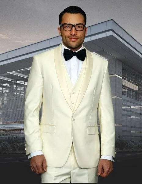 Cream Colour Suit - Cream Colored Suit - Cream Groomsmen Suit sold by Alberto Nardoni
