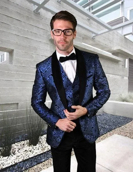 Royal Blue Prom Suit sold by Alberto Nardoni