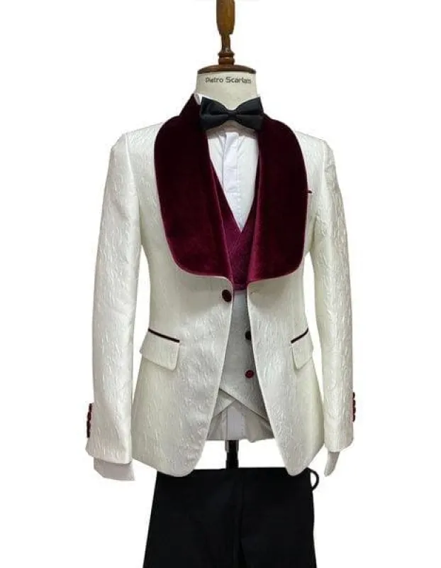 Ivory Tuxedo Jacket - Ivory Dinner Jacket sold by Alberto Nardoni
