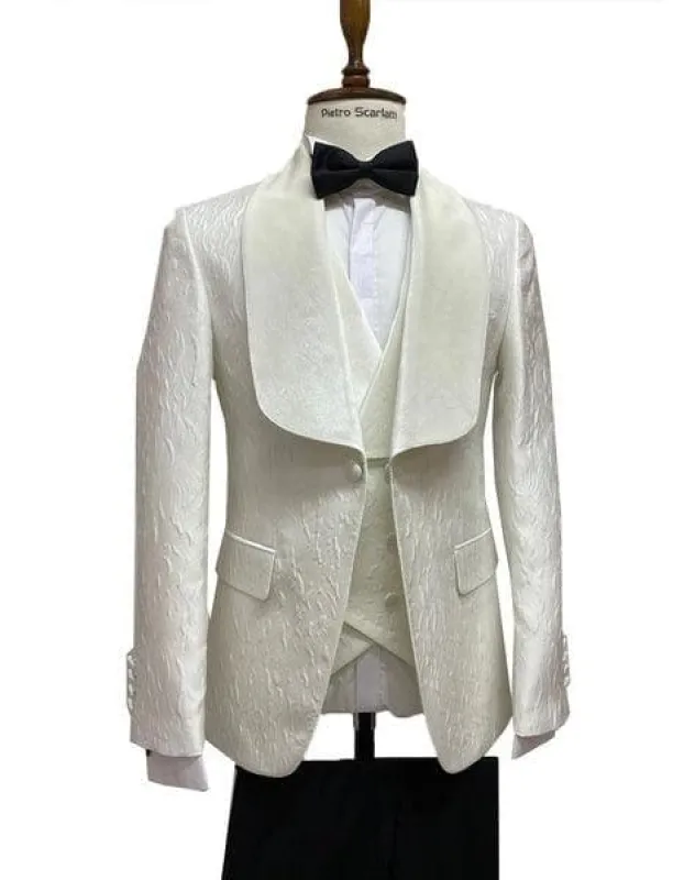 Ivory Tuxedo Jacket - Ivory Dinner Jacket sold by Alberto Nardoni
