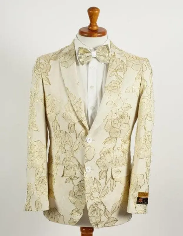 Ivory Tuxedo Jacket - Ivory Dinner Jacket sold by Alberto Nardoni