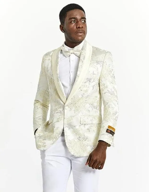 Ivory Tuxedo Jacket - Ivory Dinner Jacket sold by Alberto Nardoni
