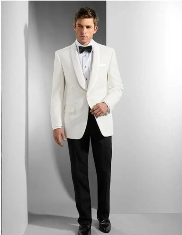 Ivory Tuxedo Jacket - Ivory Dinner Jacket sold by Alberto Nardoni