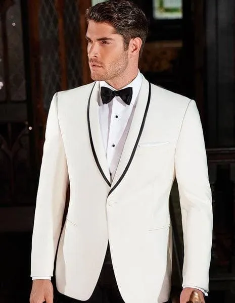 Ivory Tuxedo Jacket - Ivory Dinner Jacket sold by Alberto Nardoni